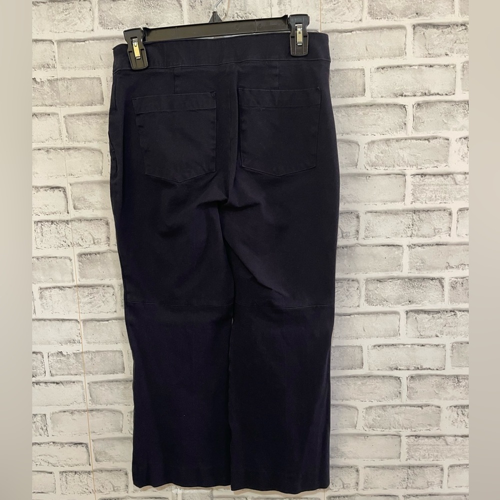 Women’s SPANX dark classic navy pull on Polished pants size petite medium - Picture 3 of 6